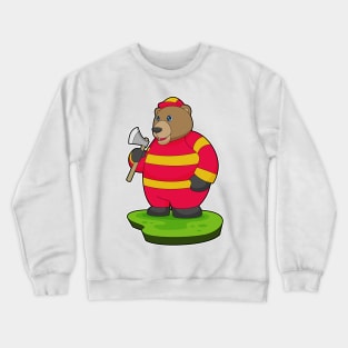 Bear Firefighter Axe Crewneck Sweatshirt